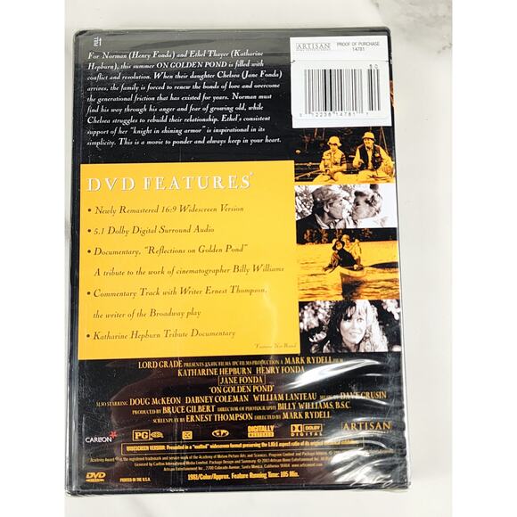 Movie On Golder Pond DVD New Sealed 1981 Special Edition Henry Fonda Dolby - Picture 4 of 10